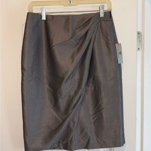NWT Worthington Charcoal Draped Skirt